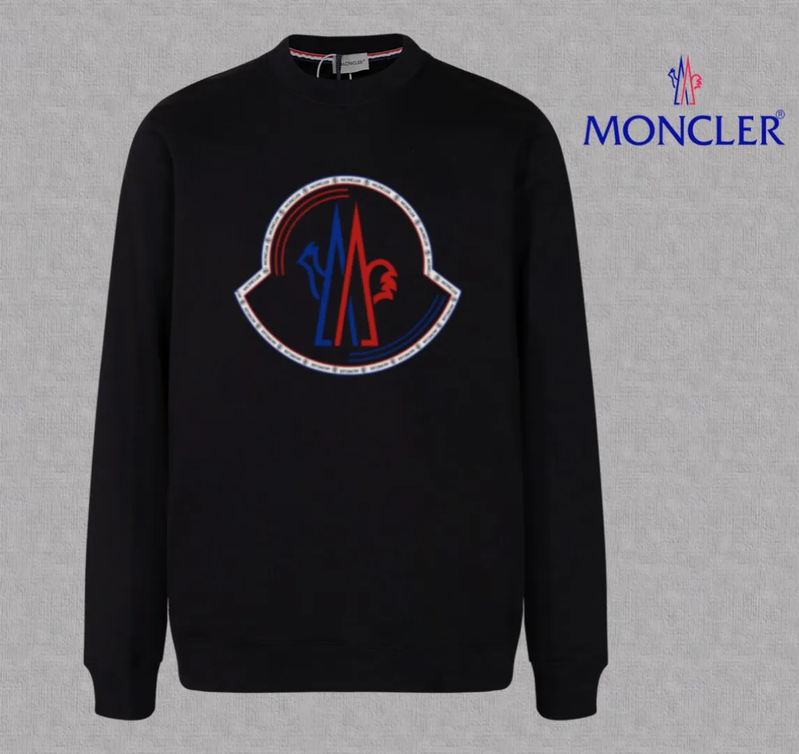 【 In Stock】 〖 𝐌𝐎𝐍𝐂𝐋𝐄𝐑~ 〗 440g ， 😎 ， ， Factory 2025 T ， ， Premium LOGO， Same Style ：Black White Size：S M L XL 2XL